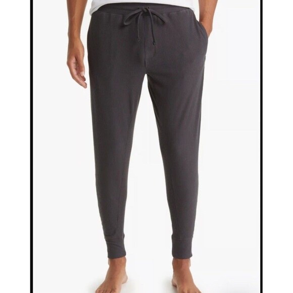 Tommy John Pants Size M Men’s Phantom Gray Brushed Rib Lounge Joggers Pull On - Picture 2 of 10